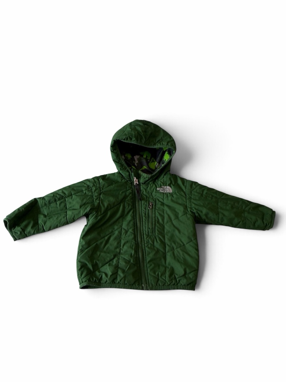 The North Face Kids 12-18 months Green Hooded Reversible Puffer Jacket